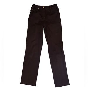 St John Sport dark brown straight leg pant/jean 5pocket SZ 2